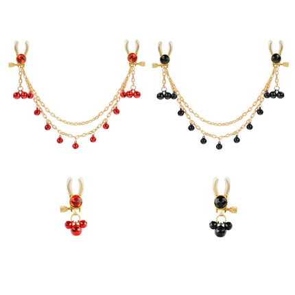 Bell-equipped Nipple Clamp Tassel Design BDSM Flirting Is Suitable for Couples Adjustable Nipple Clamp Chain