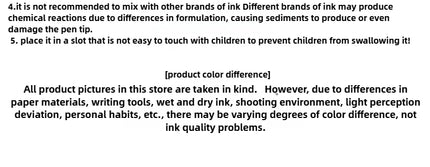 Ostrich 24 Colors 30/15ml Layered Chromatography Fountain Pen Ink Vibrant Gradient Watercolor Non Carbon Non Clogging Stationery