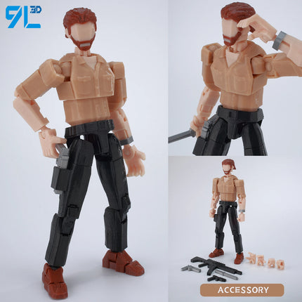 9L3D Printed Indomitable Hero Tech Jacker Lucky13 Action Figure Dummy13 Multi-Jointed Collectible Model Toy T13 Birthday Present