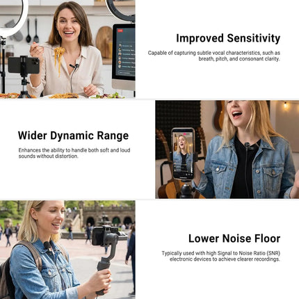 NEEWER ø9.7mm Lavalier Microphone (2 Pack), 3.5mm TRS Clip On Lapel Wired Omnidirectional Condenser Lav Mic with 1.5m Cable