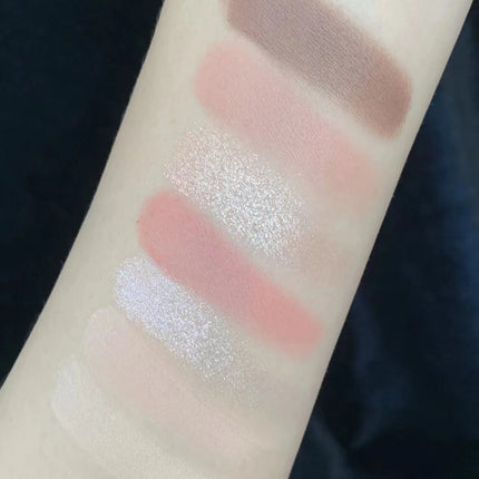New 7-Color Eye Shadow Palette Low Saturation Full Matte Korean Eye Makeup Grey Rose Long Lasting Nude Earth Color Eye Pigment