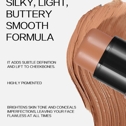 HANDAIYAN Double Head Highlighter Stick Natural Waterproof Silky Smooth Stereoscopic Nose Shadow Concealer Makeup
