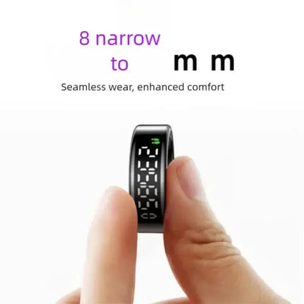 Smart Ring with Display Screen Touch Charging Fitness Tracker Heart Rate Blood Oxygen Monitor Sleep Tracker Wearable Technology