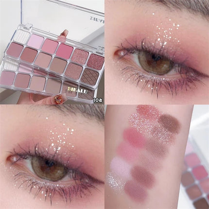 12 Colors Eye Shadow Palette Low-saturated Earth Pink Purple Eyeshadow Glitter Shimmer Matte Lying Silkworm Eye Shadow Makeup