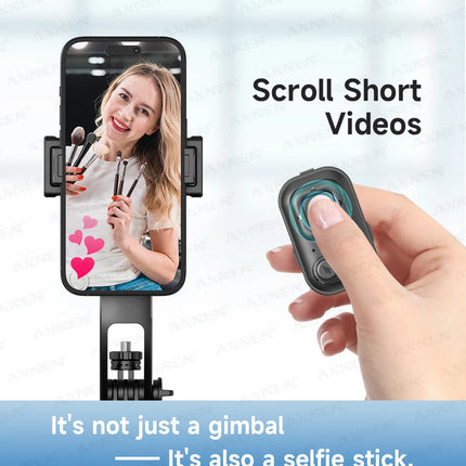 1630mm/64in C17 Tripod Selfie Stick 360° Auto Rotation Shooting Quadruped Phone Stand Face Track Bluetooth Remote Control Tripie