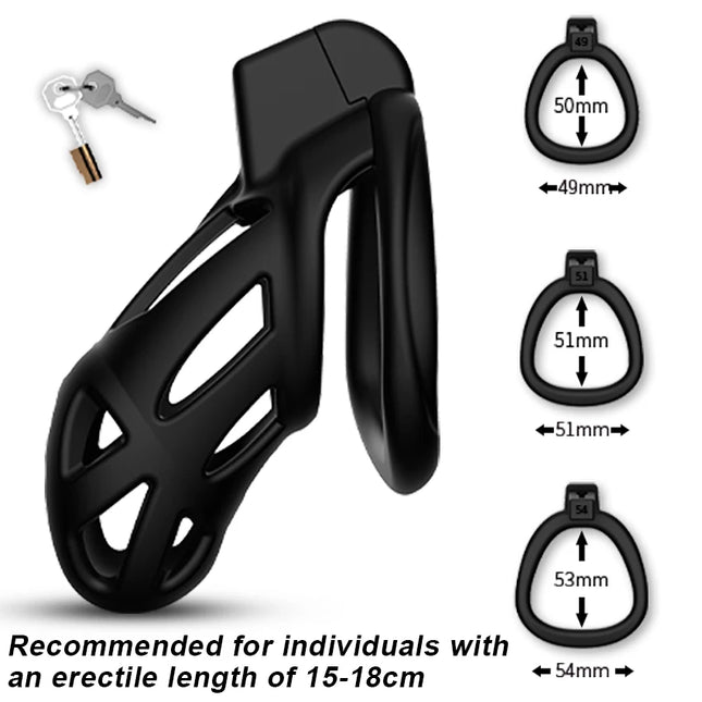 Adult Toys for Male Penis Lock Chastity Cage with 2 Keys and 3 Rings for Men, Comfortable and Breathable Cock Ring Penis Sex Toys