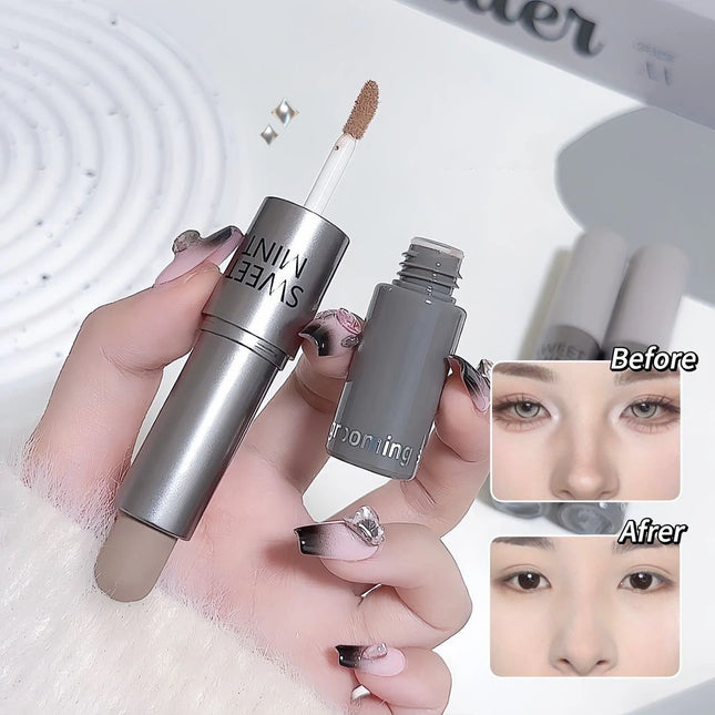 Double-ended Moisturizing Matte Concealer Contour Stick Smooth Lasting 3D Nose Shadow Waterproof Face Bronzer Contour Makeup