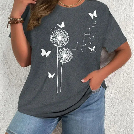 Plus Size Elegant Casual Women's T-Shirt Fashion Loose Temperament Long Sleeve T-Shirt for Holiday Weekend