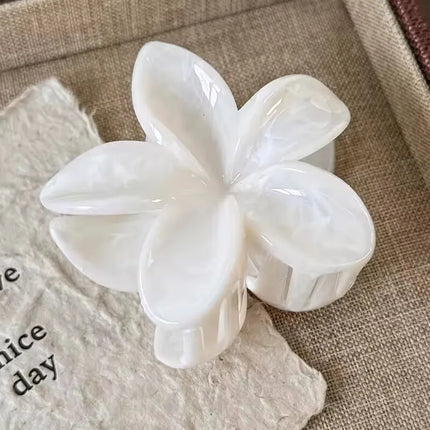 Korean Hawaiian Gradient Flower Hair Claw Clip For Women Girl Fashion Plastic Non-Slip Hold Hairpin Barrette Hair Accessories