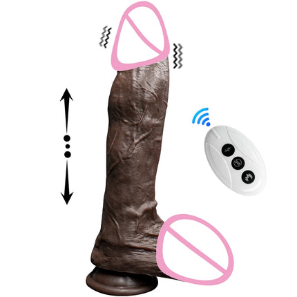 Vibrator XXXL Big Penis 11.4in Realistic Dildo Telescopic Vibrating Heating Anal Butt Plug Sex Toys for Women G Spot Dick Adult
