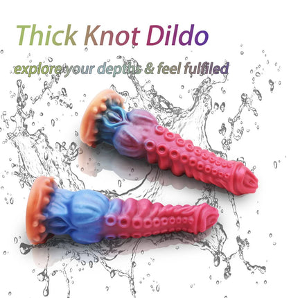 Realistic Silicone Tentacle Dildo With Strong Suction Cup Monster Thick Knot Dildos For Adults Fantasy Sex Toys For Men Women