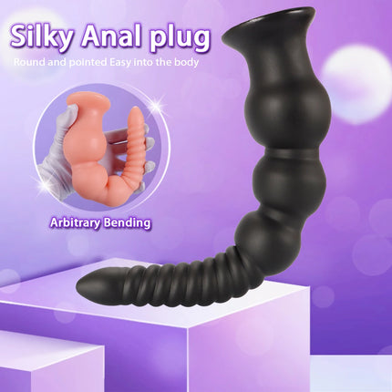 Long Big Anal Beads Butt Plug Long Butt Plug Anal Training Expansion Anal Dilator For Women Man Gay Soft Anal Massager Sex Toys