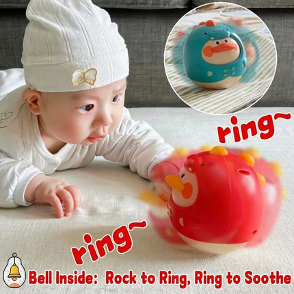 Baby Tumbler Toy Head Up Training Soothing Wind Chime Food Grade Material Baby Early Education Sensory Toy Drop-resistant
