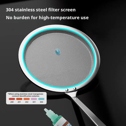 Fat Skimmer Spoon Steel Fine Mesh Skimmer Strainer Spoon For Removing Grease Fat And Foam Kitchen Fat Skimmer Spoon