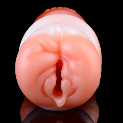 GEEBA Realistic Male Masturbator Soft Silicone Pocket Pussy Adult Sex Toy for Men Reusable Men Stroker Cup Strong Suction Sleeve