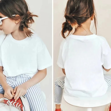 Summer Cartoon Capybara Pattern Print Children's Short-Sleeved Shirt Kid Fashion Cotton T-shirt Boy Girl Comfortable Top Clothes
