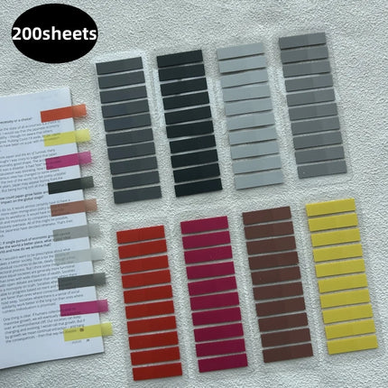 200 PcsTransparent Colorful Index Creative Memo Pads Office School Stationery Self-Adhesive Stickers Sticky Note Pads
