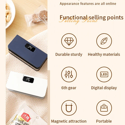 Mini Heat Sealer Plastic Bag Heat Sealing Machine Rechargable Plastic Storage Package Sealer Handheld Clip Bag Food Heat Sealer