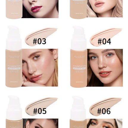 1PCS 12 Color Liquid Foundation Powder Is Light And Delicate Moisturizing High Coverage Easy To Apply And Long Lasting