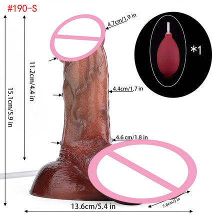 FAAK Lifelike Squirting Penis Silicone Ejaculation Large Realistic Dildo With Sucker Skin Touch Anal Sex Toys For Women