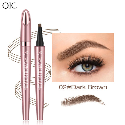 3D Dye Eyebrow Pencil Hairling Anti-smudge Waterproof Long Lasting Black Brown Large Brush Natural Wild Eyebrow Enhancers Cream