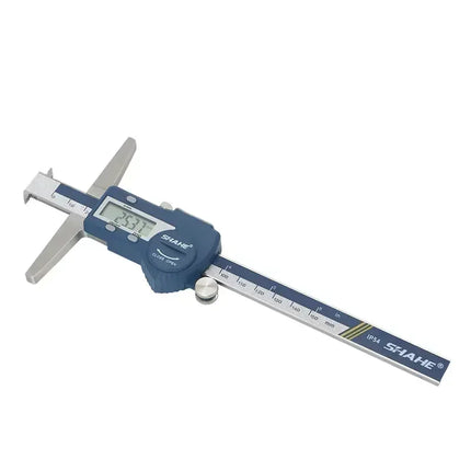 SHAHE 0.01 MM 6''8''12'' Digital Depth Gauge Stainless Steel Digital Depth Calipers With Double Hooks Caliper Measuring Tools