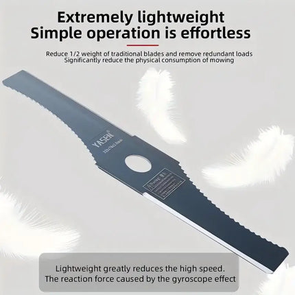 1Pc 12.7inch S-Shaped Toothed Blade, Mounting Hole 1inch, Easy to Install, Durable and Lightweight Design, Rotating Brush Knife Trimming Head Weeding Blade, Suitable for Garden Gardening Lawn Trimming