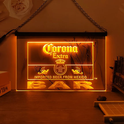 Corona Extra Bar Beer-3D Carving LED Neon Sign Home Decor Wall Wedding Creative Bedroom Desk
