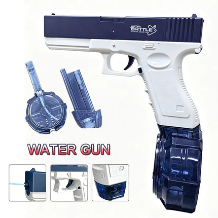 Simulated Firing and Recoil Electric Water Gun Toys Children Automatic Sensor Lights Water Pistol Outdoor Beach Kids Toy Gift