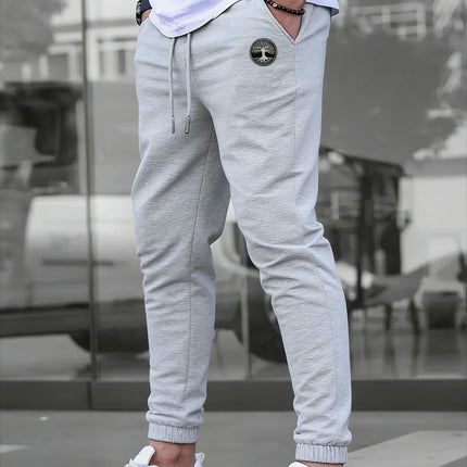 2026 new Men's Summer Casual Joggers, Elastic Drawstring Waist and Cuffs, Logo Print, Comfortable Fabric, Sports Pants