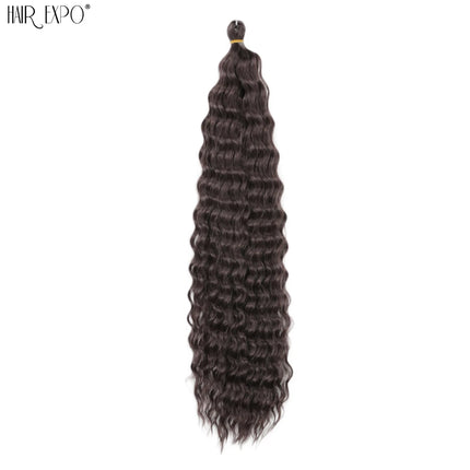 22"Ariel Curl Crochet Hair Synthetic Deep Wave Braid Hair Extension Ombre Ariel Curl Hair Soft Water Wave Twist Hair Blonde Pink