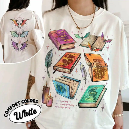 Fan Of ACOTAR Series Two Sided Sweatshirt The Bat Boys Velaris Book Lover Sweater Long Sleeve Fleece Sweatshirt Y2K Streetwear
