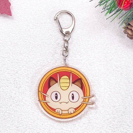 Pokémon Pikachu Gengar Bulbasaur Squirtle Car Keychain Accessories Acrylic Charms Pendant For Bag Key Holder Backpack Decoration
