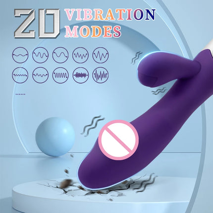 Rabbit Vibrator for Women Beginner G-Point Powerful Vibrating Massager Vaginal Clitoris Nipple Stimulator Female Adult Sex Toys