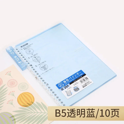Japan Kokuyo Campus Smartring Loose-leaf Notebook Transparent Coil Loose-leaf Notebook A5/B5 10 Sheets Paper Convenient Notebook