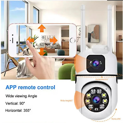 8MP Wifi Camera Dual Lens Security Wireless Outdoor Cameras Two-way Audio  AI Human Tracking Color Night Vision Baby Monitor