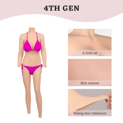 CYOMI Fake Boob Silicone Bodysuit Breast Forms Fake Vagina For Transgender Sissy Drag Queen Male Crossdresser Cosplay C/D/E Cup
