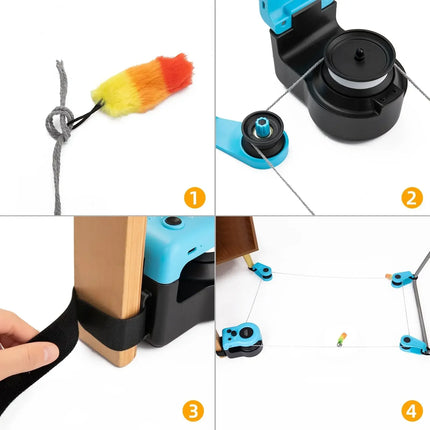 Smart Cat Toys for Indoor Cats Interactive Cat Toy Wheel Exerciser New Cat Treadmill for Adjustable Speed Simulated Hunting Toy