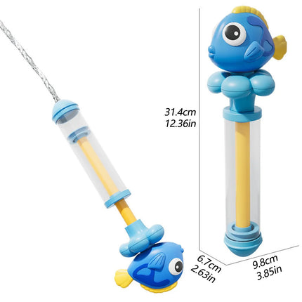 Water Gun Water Shooter Outdoor Summer Pulling Type Water Cannon Swim Sprayer Toy Kid Child Beach Single-Tube Water Outlet beach