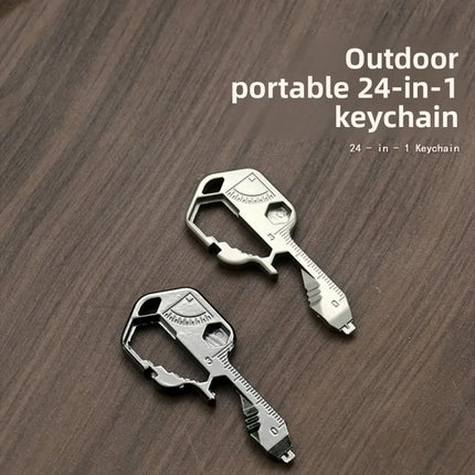 24 in 1 Multitool Key Stainless Steel EDC Key Ring with Screwdriver/Bottle Opener Portable Outdoor Camping Gadgets & Home Tools