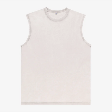 Customized Vest Free Printing Logo Images Vintage Washed T-shirts Waistcoat Clothes 100% Cotton Cultural Shirts Singlet Tank Top