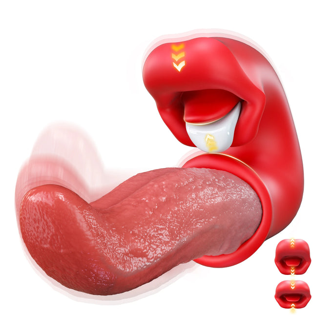 3-in-1 Realistic Tongue Vibrators for Women, Dildo, Occlusion, and Swinging Clitoris Stimulator, Adult Sex Toys, Female Masturbator
