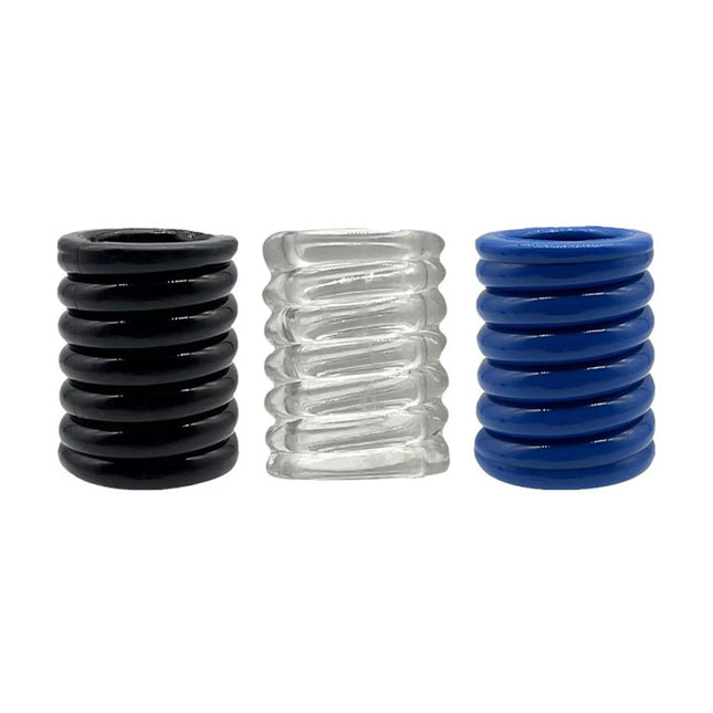 Men's Silicone Cock Ring Adult Sex Toy Scrotum Stretcher Sperm Retention Tension Locking Ring Genital Stretching Penis Rings