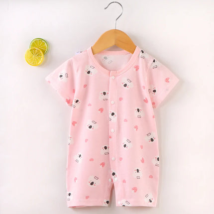 Newborn Baby Clothing Boy Girl baby clothes items Cotton Bodysuit Summer Short Sleeve Romper Infant Toddler sleepwear