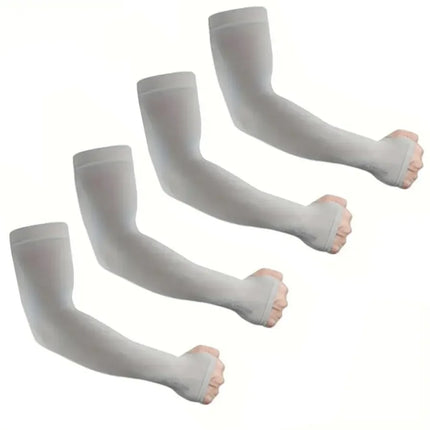 4 Pairs Summer Ice Silk Sun Protection Ice Sleeve Unisex Fashion Outdoor Sports Cycling Driving Sun Protection Arm Sleeve