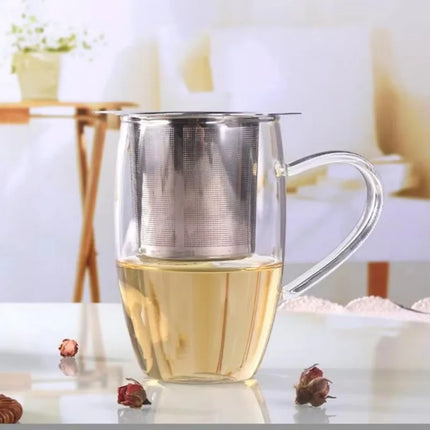 High Quality Tea Infuser Stainless Steel Coffee Tea Strainer Grid Binaural Net Leak Tea Mesh Tea Filter Tea Accessories