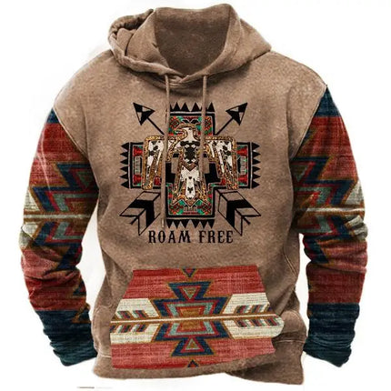 New Hoodies Sweatshirt Men's Hoodie 3D Cowboy Printed Pullover Oversized Men’s Tops Male Yellowstone Loose Vintage Clothes Hot