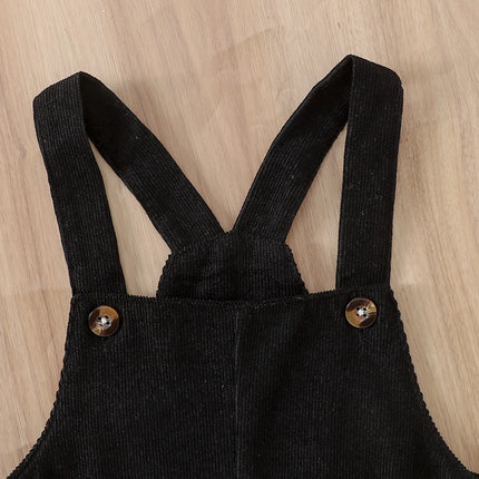 Winter Corduroy Overalls Warm Fluffy Baby Toddler Cartoon Decorated Loose Fit Home Out ection Windproof door Cold Prot Warm