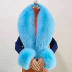 Sky blue / Scarf 120 cuff 13cm