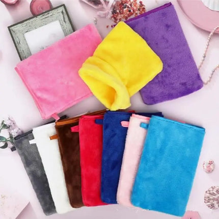 1Pc Colorful Makeup Remover Cleansing Gloves Reusable Soft Microfiber Face Care Towel Beauty Facial Cleansing Cloth Skin Care